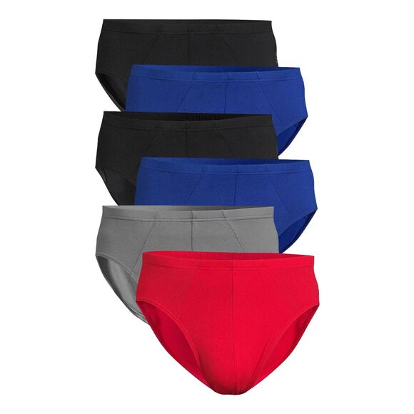 Reebok Men’s Tech Comfort Performance Low Rise Briefs Underwear, 6-Pack - Picture 1 of 2